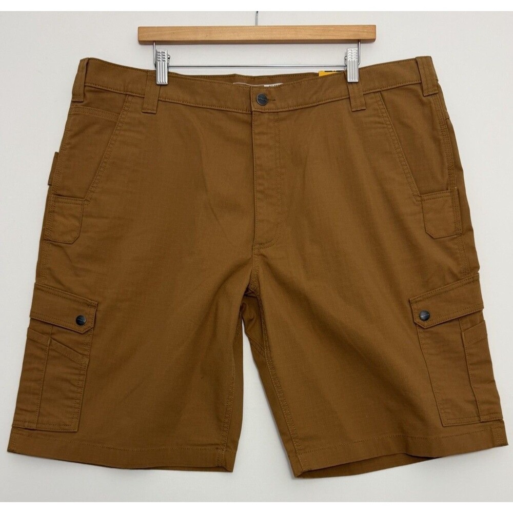 NWT Carhartt Cargo Shorts Mens 42 Rugged Flex Relaxed Ripstop 11” BS4727-M Brown